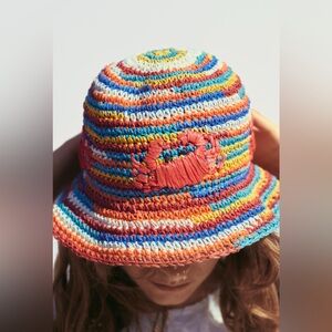 NWOT Zara multicoloured braided crab hat